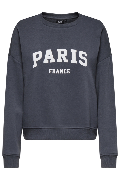 Only onlsweat life l/s crew o.size state